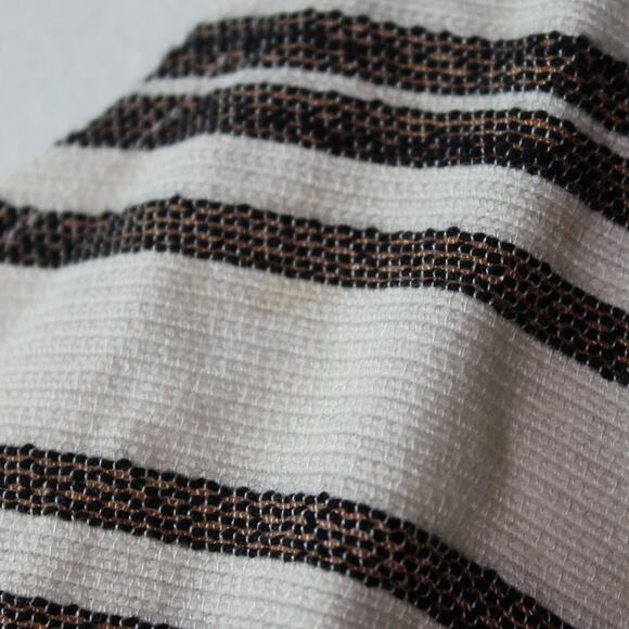 ALC Hudson Halter Mini Dress Stripe Pockets White Black *Altered* As Is Size 4 - Picture 3 of 11